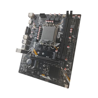 PCWINMAX H610 Dubbelkanaals DDR4 Moederbord Ondersteuning 12e, 13e en 14e Generatie i3 i5 i7 i9 Processor SATA 6Gb/s M.2 Slots mATX LGA1700 Moederbord